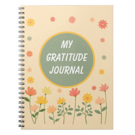 Kleurrijke Peach Pink Yellow Gratitude Journal Notitieboek