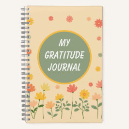 Kleurrijke Peach Pink Yellow Gratitude Journal Notitieboek
