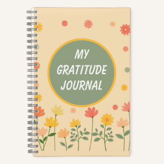 Kleurrijke Peach Pink Yellow Gratitude Journal Notitieboek