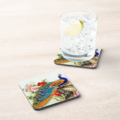 kleurrijke peacock bier onderzetter (Rechterzijde)