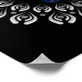 Kleurrijke Peacock Dotting Mandala Sjabloon Poster (Hoek)