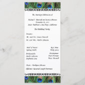 Kleurrijke Peacock Feather Wedding Program Programmakaart (Voorkant)