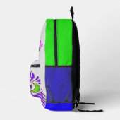 Kleurrijke Peacock Graphic Gepersonaliseerde Rugza Bedrukte Rugzak (Rechts)