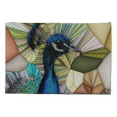 Kleurrijke Peacock Mozaïek Kussensloop (Achterkant)