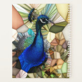 Kleurrijke Peacock Mozaïek Planner (Achterkant)