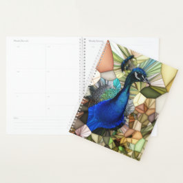 Kleurrijke Peacock Mozaïek Planner