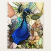 Kleurrijke Peacock Mozaïek Planner (Voorkant)
