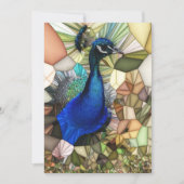 Kleurrijke Peacock Mozaïek Platte Kaart (Voorkant)