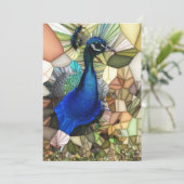Kleurrijke Peacock Mozaïek Platte Kaart (Staand voorkant)