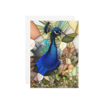 Kleurrijke Peacock Mozaïek Platte Kaart