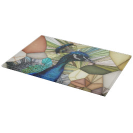 Kleurrijke Peacock Mozaïek Snijplank