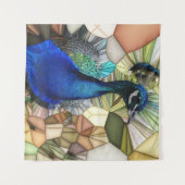 Kleurrijke Peacock Mozaïek Tapestry Wandkleed (Voorkant (horizontaal))