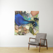 Kleurrijke Peacock Mozaïek Tapestry Wandkleed (In Situ (horizontaal))