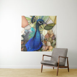 Kleurrijke Peacock Mozaïek Tapestry Wandkleed