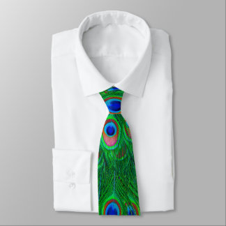 Kleurrijke Peacock Pattern Stropdas