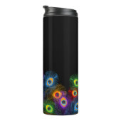 Kleurrijke Peacock vaders Thermal Tumbler Thermosbeker (Geroteerd rechts)
