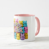 Kleurrijke Peeps Happy Easter Snoep mok (Voorkant rechts)