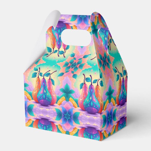 Kleurrijke peer bedankdoosjes (Achterkant)