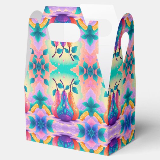 Kleurrijke peer bedankdoosjes (Geopend)