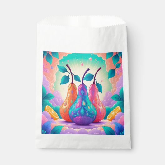 Kleurrijke peer bedankzakje (Voorkant)