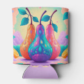 Kleurrijke peer blikjeskoeler (Achterkant)