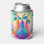 Kleurrijke peer blikjeskoeler (Blikje Achterkant)