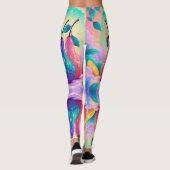 Kleurrijke peer leggings (Achterkant)
