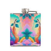 Kleurrijke peer met beste vader ooit heupfles (Achterkant)