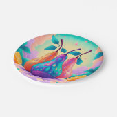 Kleurrijke peer papieren bordje (Gekanteld)