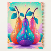 Kleurrijke peer voor 1e klas 2026 custom planner (Achterkant)