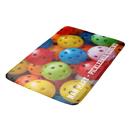 Kleurrijke pekelballen, aangepaste tekst badmat (Gekanteld)