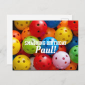 Kleurrijke pekelballen, aangepaste tekst briefkaart (Voorkant / Achterkant)