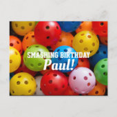Kleurrijke pekelballen, aangepaste tekst briefkaart (Voorkant)