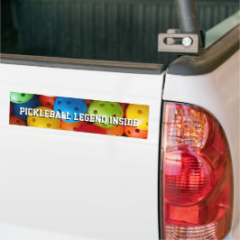 Kleurrijke pekelballen, aangepaste tekst bumpersticker