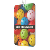 Kleurrijke pekelballen, aangepaste tekst luchtverfrisser (Links)