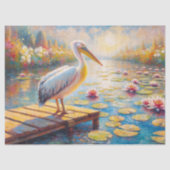 Kleurrijke Pelican Decoupage Tissuepapier (Voorkant)