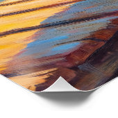 Kleurrijke Pelican en Lily Pads Decoupage Perfect Poster (Hoek)