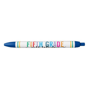 Kleurrijke pen voor een docent in groep 7 met eige