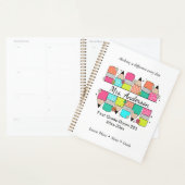Kleurrijke Pencil Teacher Name Classroom Planner (Display)