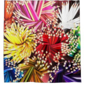 Kleurrijke Pencils Paars Blauw Geel Groen Rood Roz Douchegordijn (Voorkant)