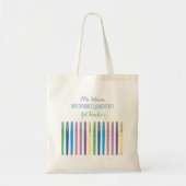 Kleurrijke pennen Art Teacher Canvas tas (Voorkant)