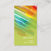 Kleurrijke pennen/ontwerper visitekaartje (Voorkant)