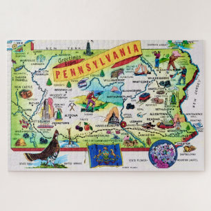 Kleurrijke Pennsylvania 20x30 Briefkaart Kaart Legpuzzel