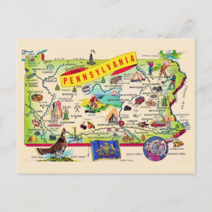 Kleurrijke Pennsylvanië kaart