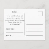 Kleurrijke Pens Zwart Back-to-School Briefkaart (Achterkant)