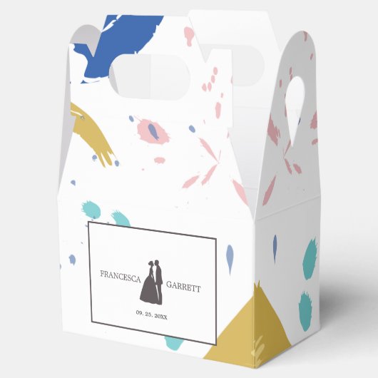 Kleurrijke penseelstreek bedankdoosjes (Geopend)