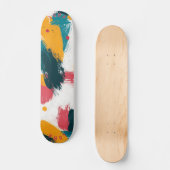 Kleurrijke penseelstreek - minimalistisch Abstract Persoonlijk Skateboard (Voorkant)