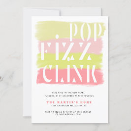 Kleurrijke penseelstreek Moderne Kaart nieuwjaars