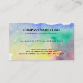 Kleurrijke penseelstreek visitekaartje (Achterkant)
