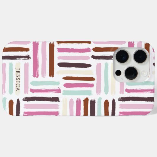 Kleurrijke penseelstreken Aangepast Case-Mate iPhone Case (Achterkant (horizontaal))